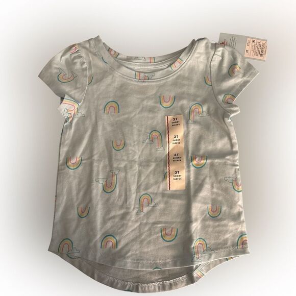 Nwt 3t cat & jack Rainbow Print Kids T-Shirt - Picture 1 of 1